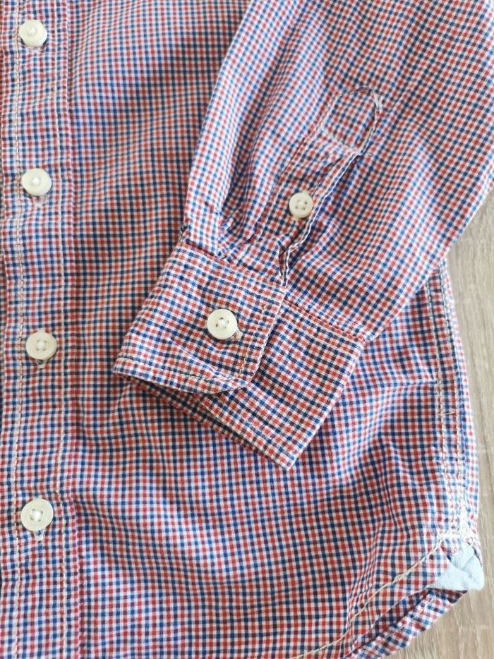 Chemise à carreaux manches longues bébé garçon 92cm H&M excellent état - photo numéro 3