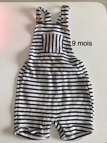 Salopette short 9 mois