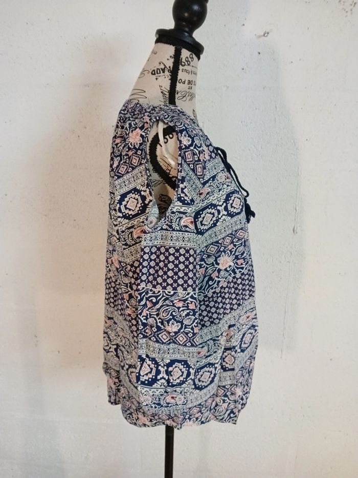 💙 Blouse à motifs épaules dénudées – Daniel Rainn – Taille M – Très bon état - photo numéro 5