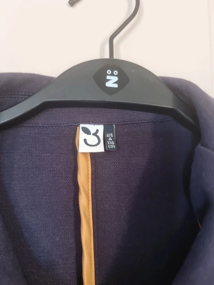 Veste blazer 3 pommes bleu marine 4/5ans - photo numéro 2