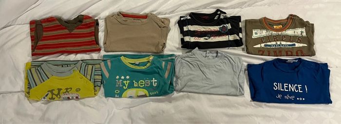 Lot de 8 tee shirts ML 12M