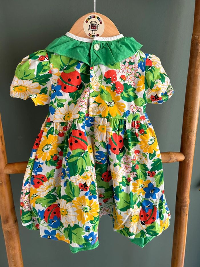 Robe à fleurs multicolores vintage 1A - photo numéro 3