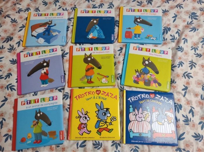 Lot 9 livres p’tit loup et l’âne trotro