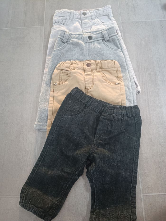 Lot 4 pantalons garçon 9 mois - photo numéro 4