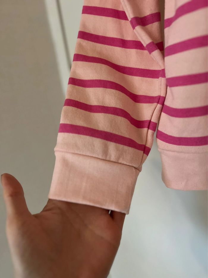 Sweat rose « marinière » - photo numéro 4