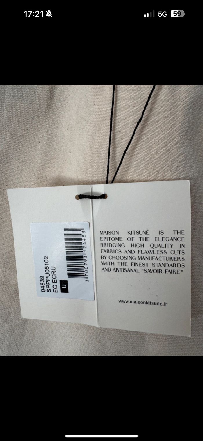 Sac cabas tote bag maison kitsuné - photo numéro 4
