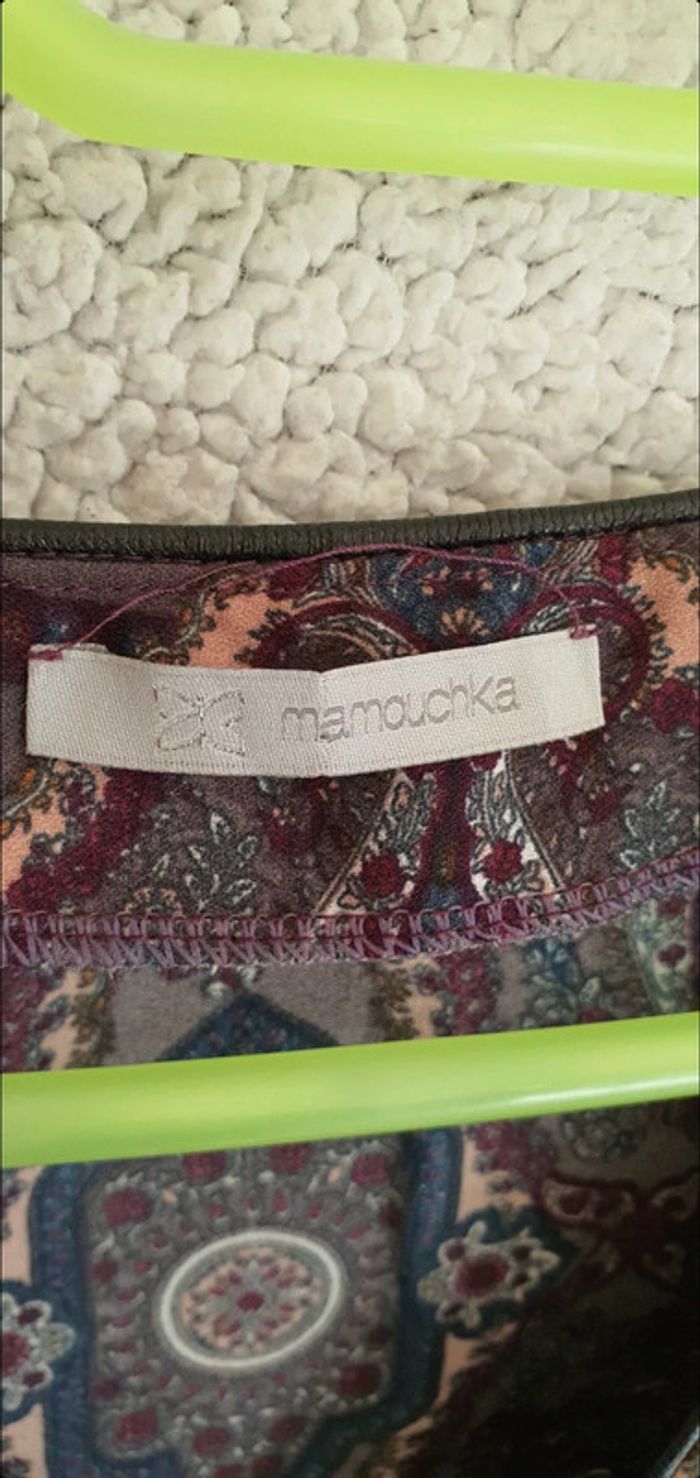 magnifique robe à motif de chez manouchka en taille 36, manches courtes, excellent état 👌 - photo numéro 3
