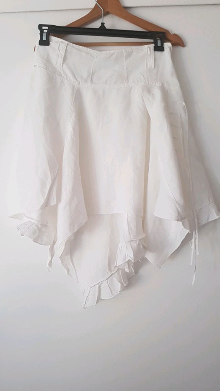 Jupe blanc crème taille M 100% Lin