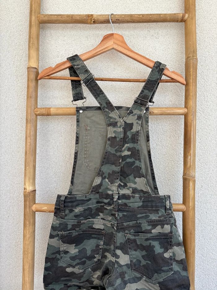 Salopette short treillis militaire - photo numéro 6