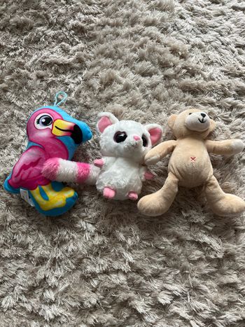 Lot de 3 petites peluches