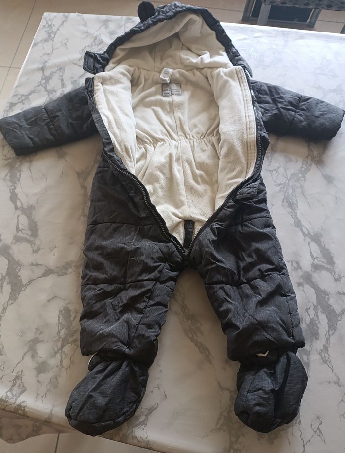 Combinaison pilote grise anthracite - Baby Club (C&A) - Taille 86 - photo numéro 5