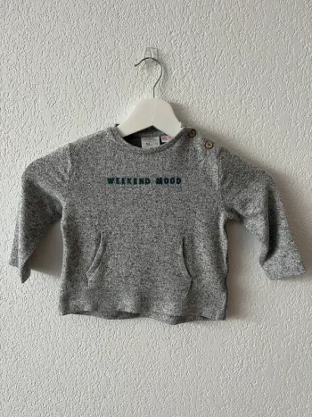 Sweat bébé Zara  6-9 mois (74 cm) gris