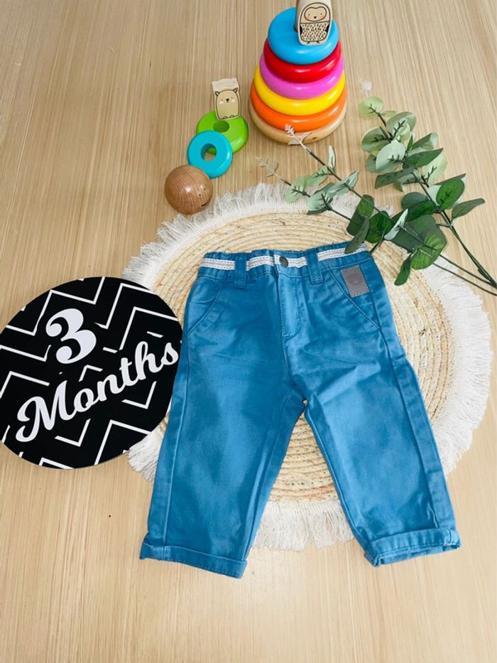 Ensemble 5 pièces ! pantalon chemise et t-shirt manches longues 3 mois obaïbi - photo numéro 2