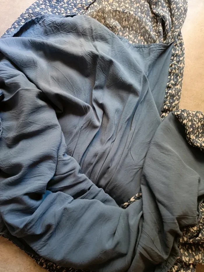 Jupe longue Ycoo T.M bleue à motifs argentés polyester - photo numéro 5