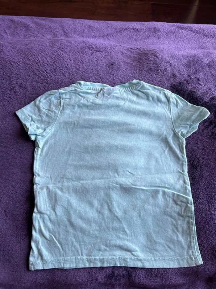 T-shirt manches courtes garcon en coton turquoise thème requins Sergent major taille 4 ans - photo numéro 4