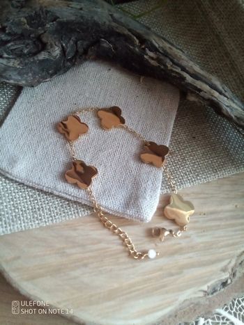 Bracelet trèfle en acier inoxydable