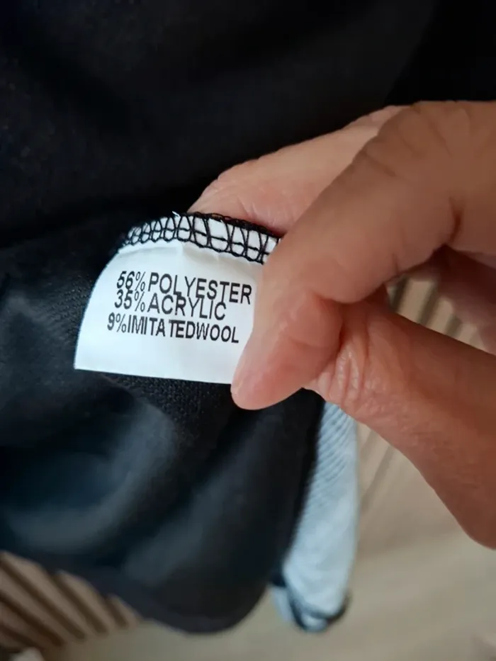 Robe hiver   patchwork  vintage noir et gris
 T 38 - photo numéro 12