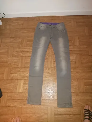 Jean gris  pour fille de 12 ans