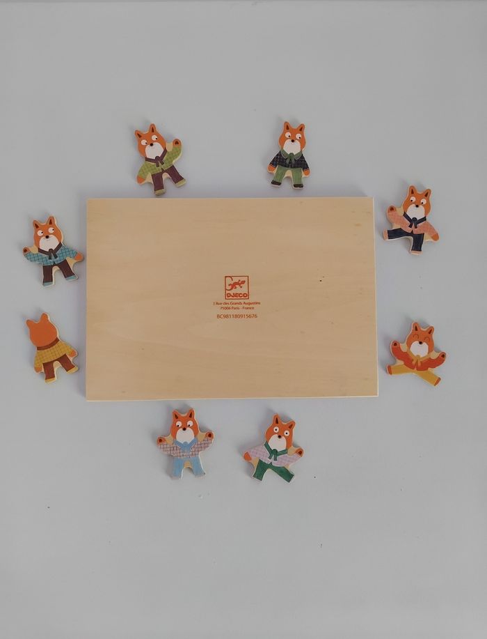 PUZZLE EN BOIS  Encastrement Renard Foxymatch Djeco Complet 🦊 - photo numéro 3