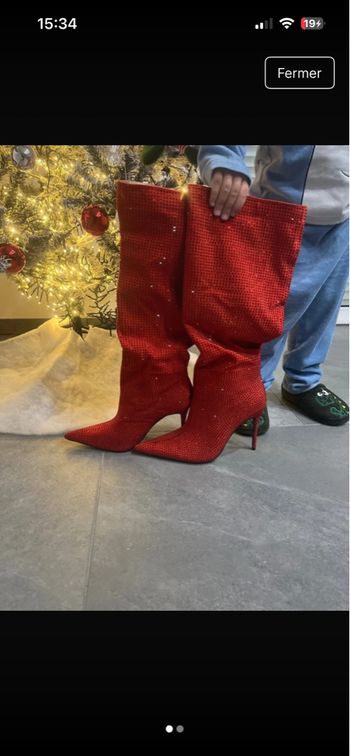 Bottes hautes neuves rouge magnifiques