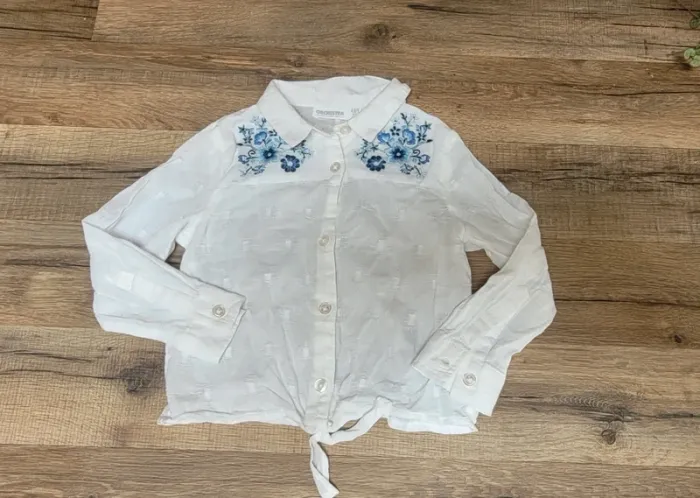 Chemise blouse légère brodée