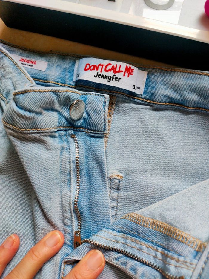 Jegging bleu clair ado fille taille XXS/32 marque Jennyfer - photo numéro 5