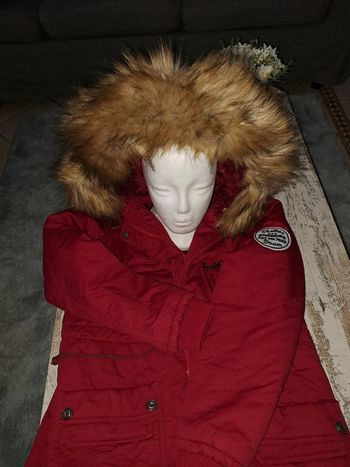 Manteau chaud doublé polaire à capuche