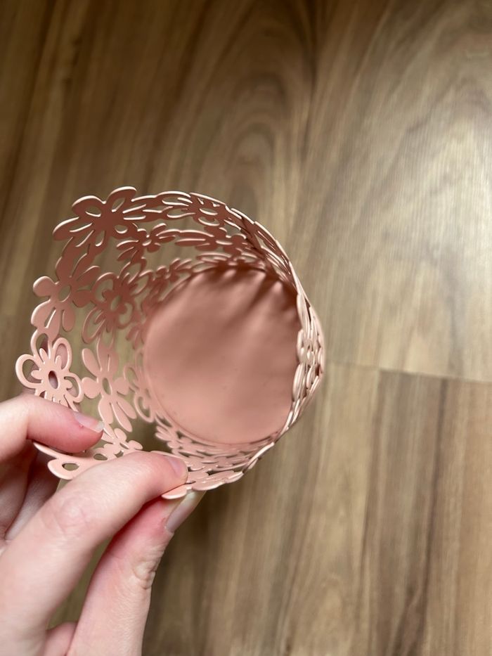 Pot de rangement à crayons fleuris rose - photo numéro 5