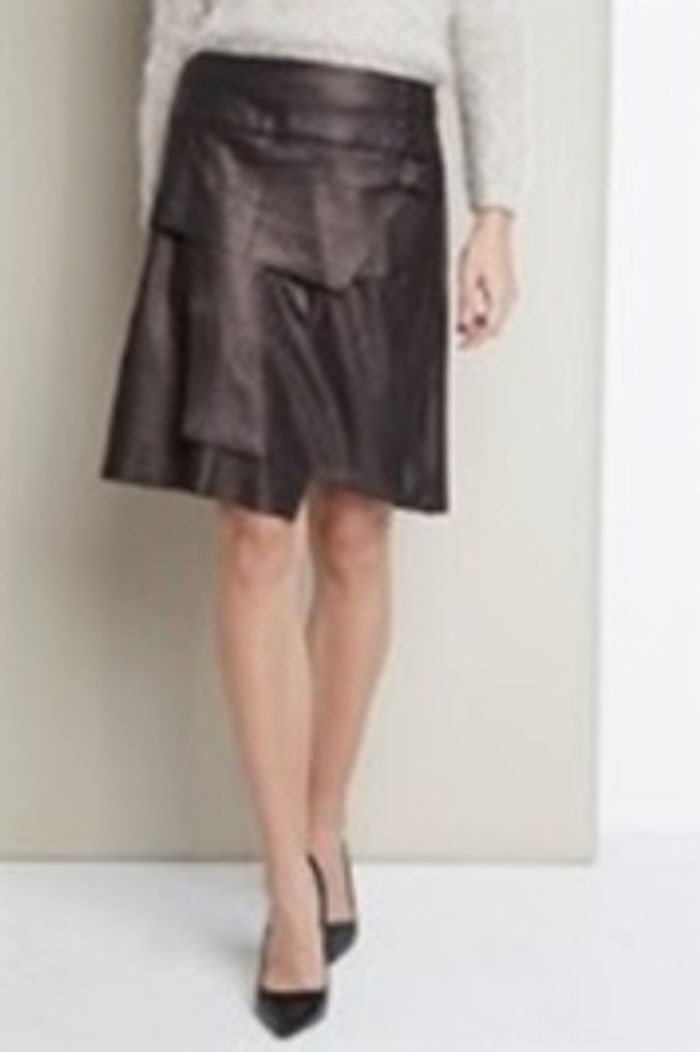 BREAL - Jupe effet cuir Chocolat T42