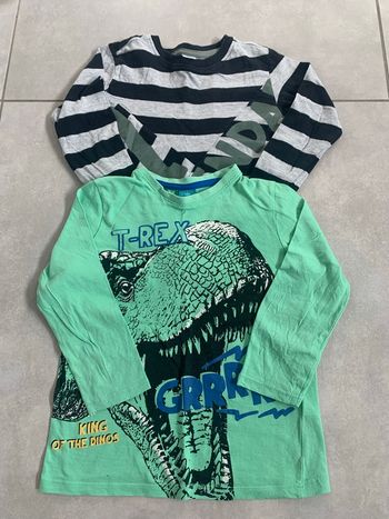 2 tee-shirts manches longues garçon 4/5  ans 
