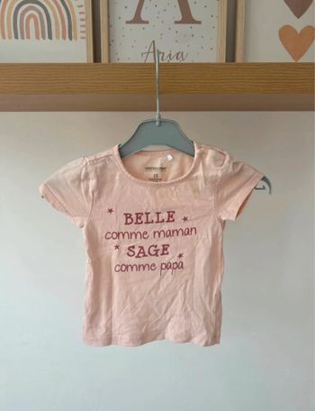 Teeshirt rose Orchestra 18 mois