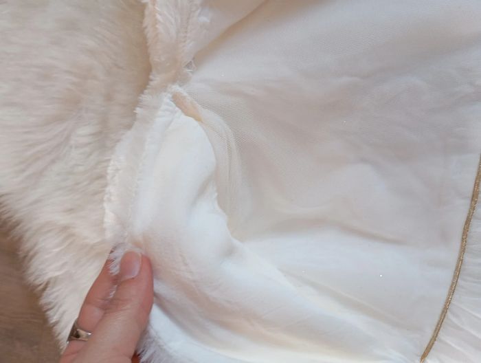 Billieblush 💖 robe cérémonie 4 ans blanc avec gilet a poil - photo numéro 6