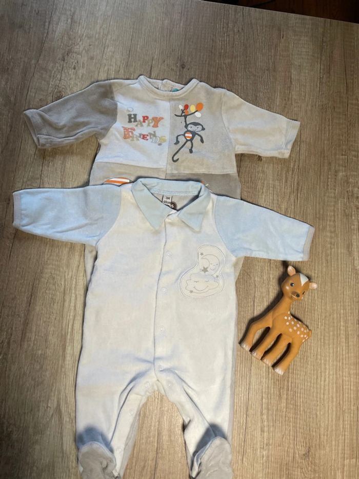 Lot de 2 pyjamas 3 mois garçon