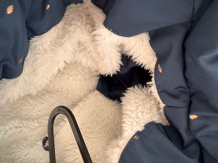 Manteau / doudoune chaud imperméable doublure polaire bébé fille avec noeuds et pois - photo numéro 4