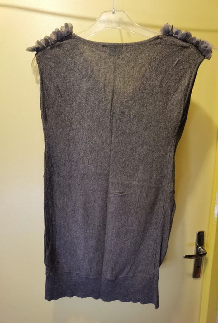 Tunique ou t-shirt long gris - photo numéro 7