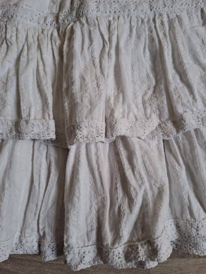 Jupe courte banche à volant taille 36 etam - photo numéro 3