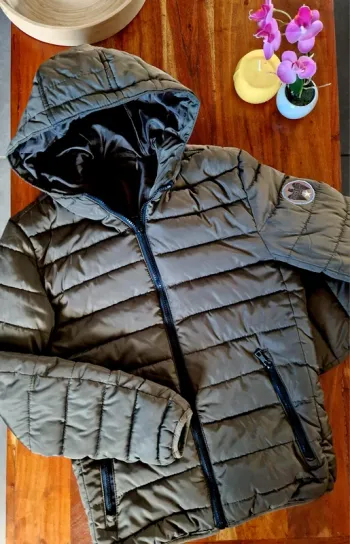 Doudoune courte homme Kaki