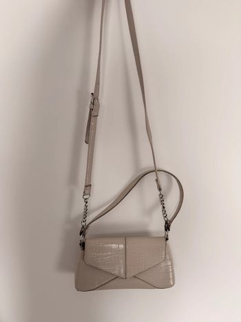 Sac bandoulière à main beige borsa bolsa bag Zak handbag Handtasche Bolso de mano Handtas