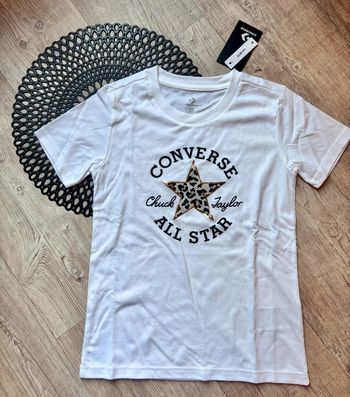 TEE shirt converse blanc léopard