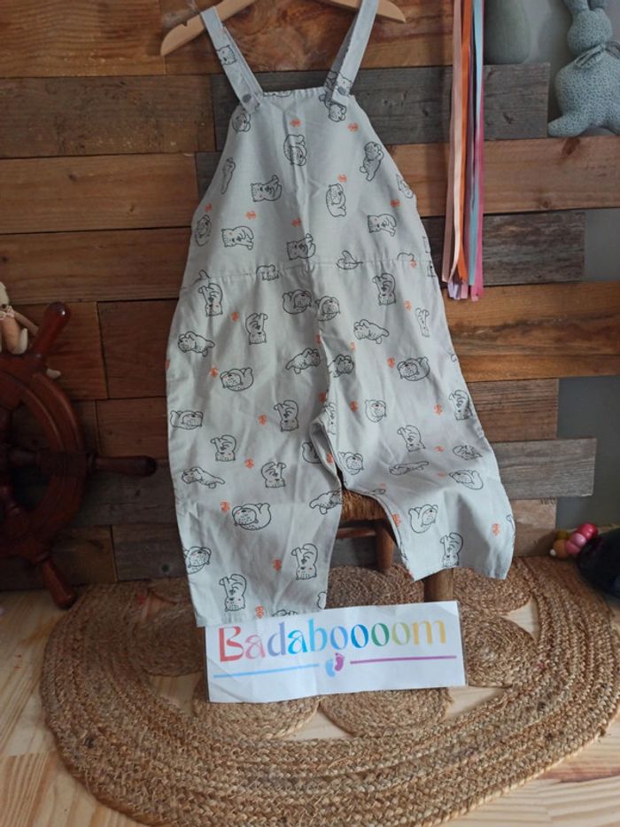 Salopette petit ours 3 ans fait main tbe