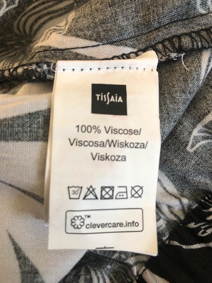 BB- pantalon imprimé noir /blanc 3/4 large « Tissaia » T 40 NEUF - photo numéro 9