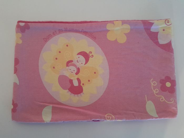 Tour de coup snood polaire fille 2‐3ans Polaire et coton rose fleur
