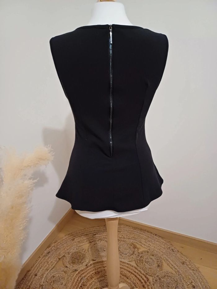 Top noir péplum chic Tout Feu Tout Femme taille XS 34 - photo numéro 6