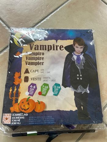Déguisement Vampire 7-10 ans
