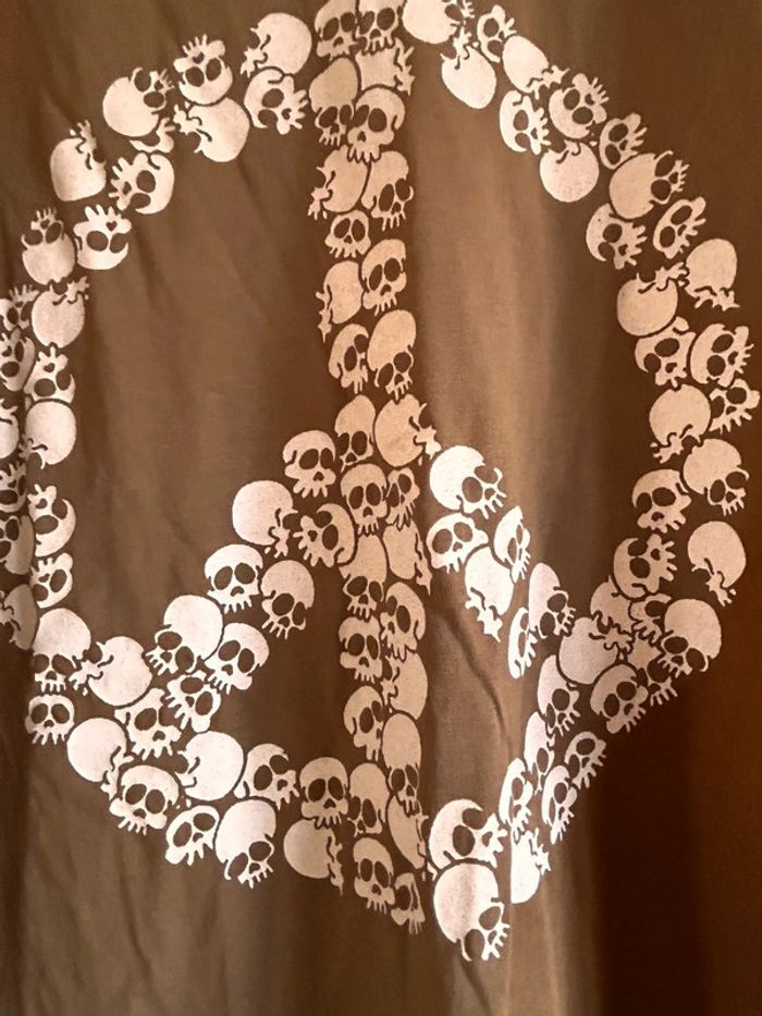 T-shirt manches longues beige skull April Vintage - photo numéro 2