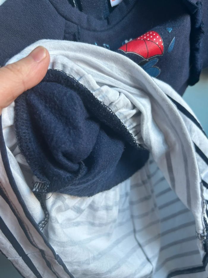 Robe molletonnée Minnie , Marine , 3 mois - photo numéro 6