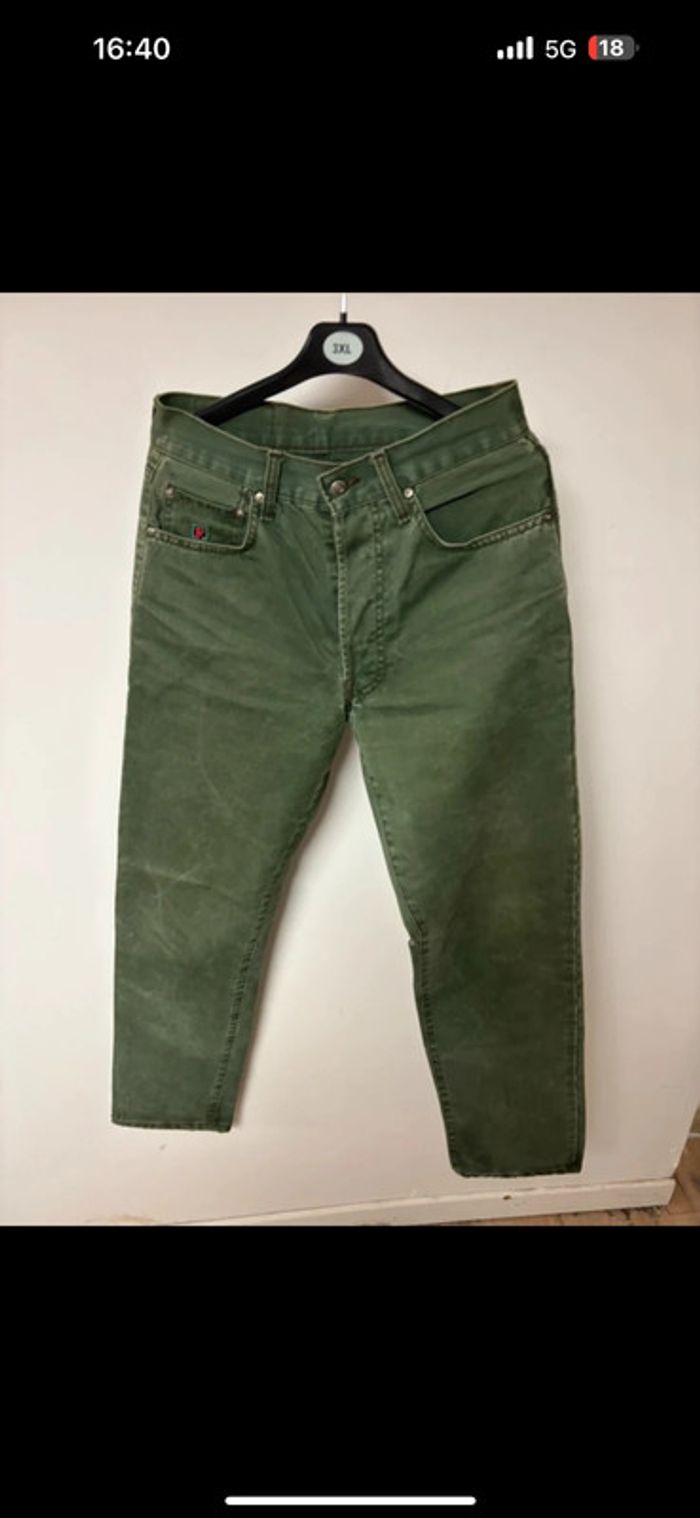 Jean Faconnable Vintage Vert - Taille 29 - Coupe Droite - photo numéro 4