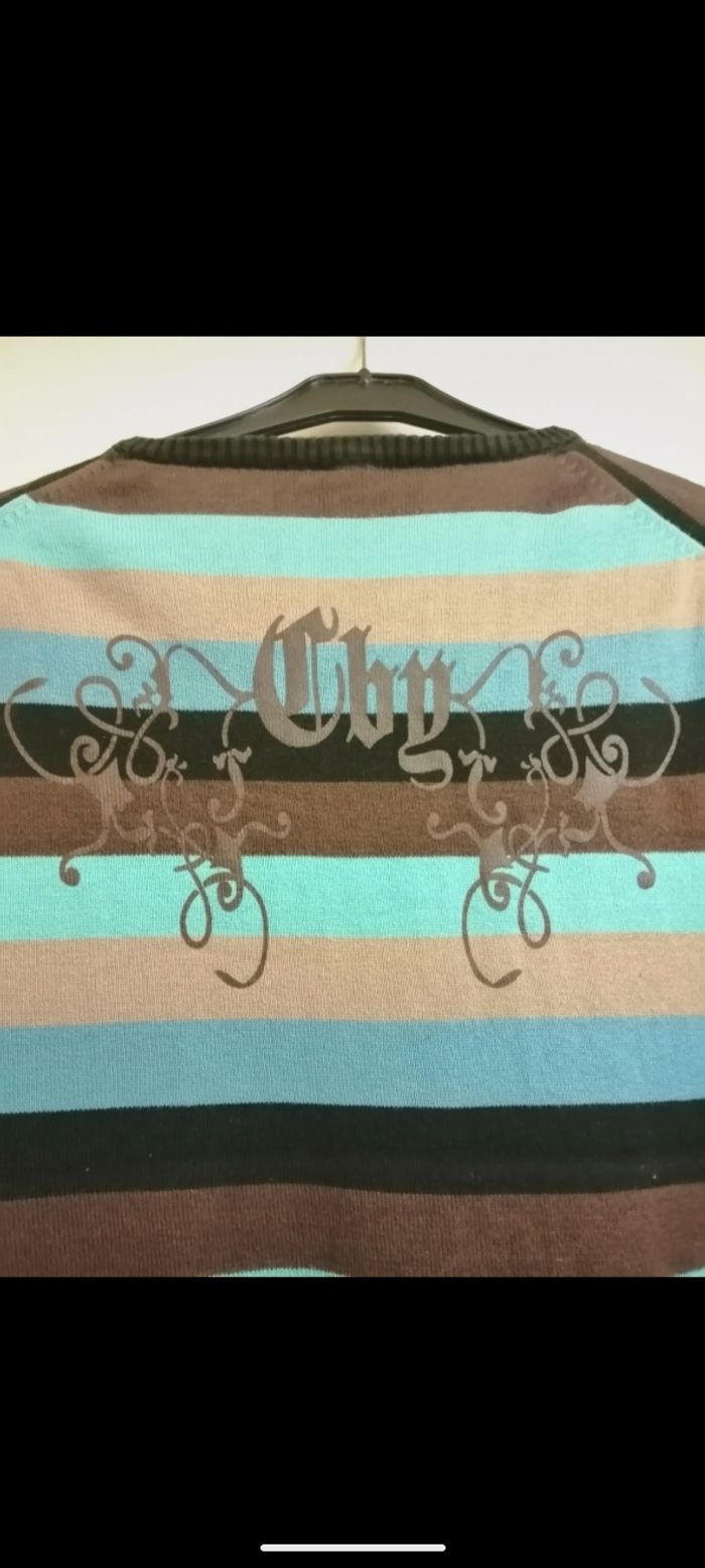 Beau pull vintage Crossby collection à rayures. Taille M - photo numéro 5