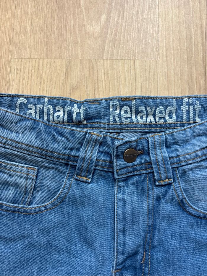 Short Carhartt Single Knee Rework Bleu Jean S / 30 - photo numéro 4
