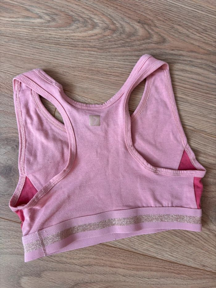 Brassière sport fille rose décathlon 8 ans - photo numéro 2